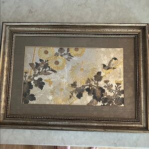 Japanese Chokin Lin-Art 1970 Art numbered #156 framed and ready to hang 20”x15”